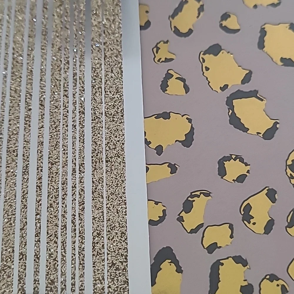 Gold and Silver Mirrored Animal Print Accent 5x7 Picture Frame